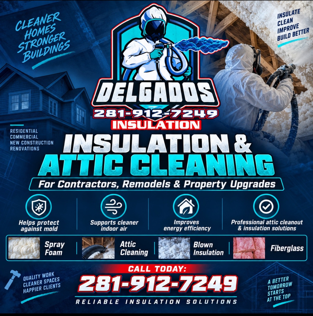 Delgado Insulation job site